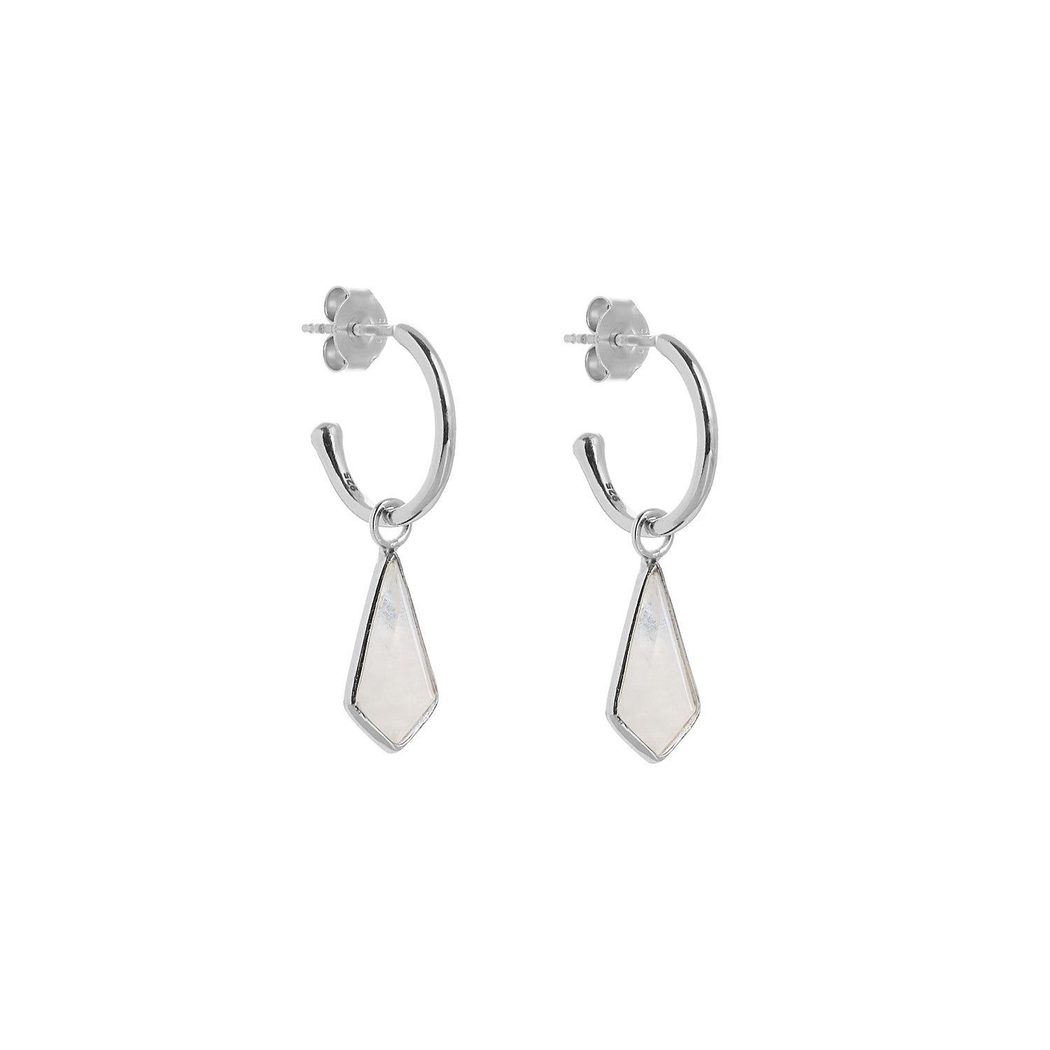 Gemstone Huggie Earrings