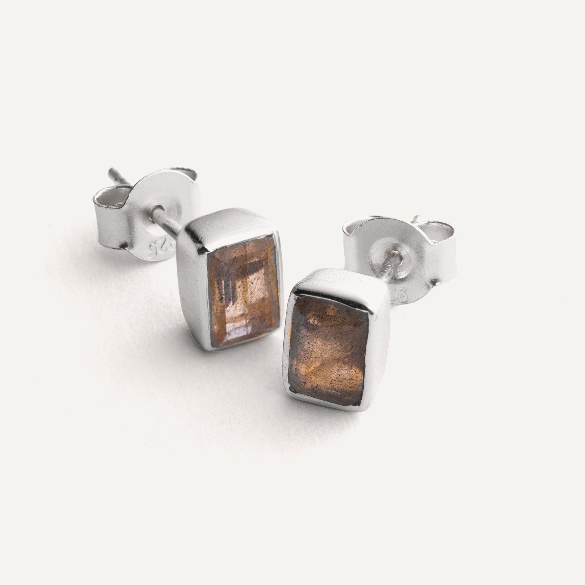 Manhattan Studs in Labradorite