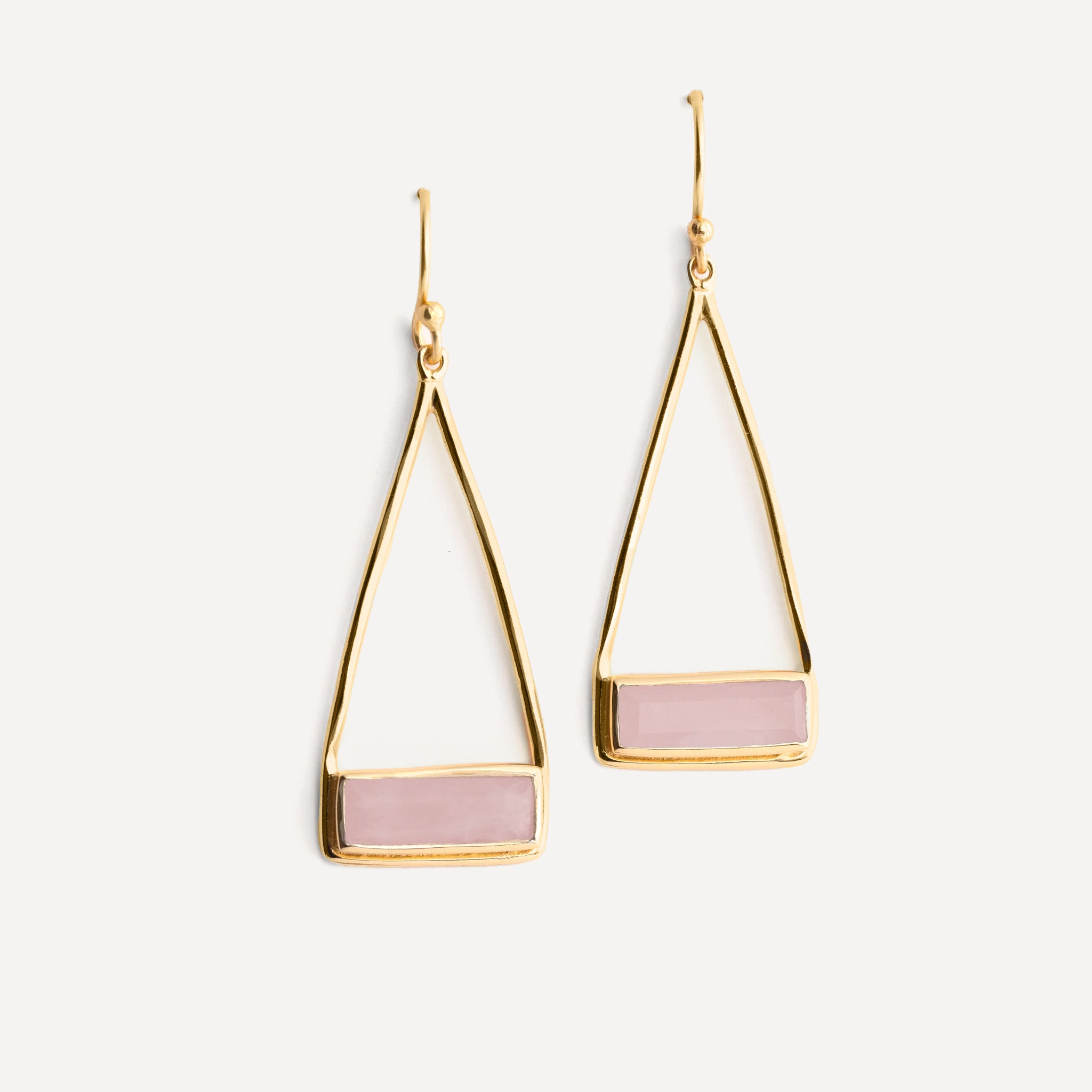 Manhattan Swing Earring in Rose Quartz