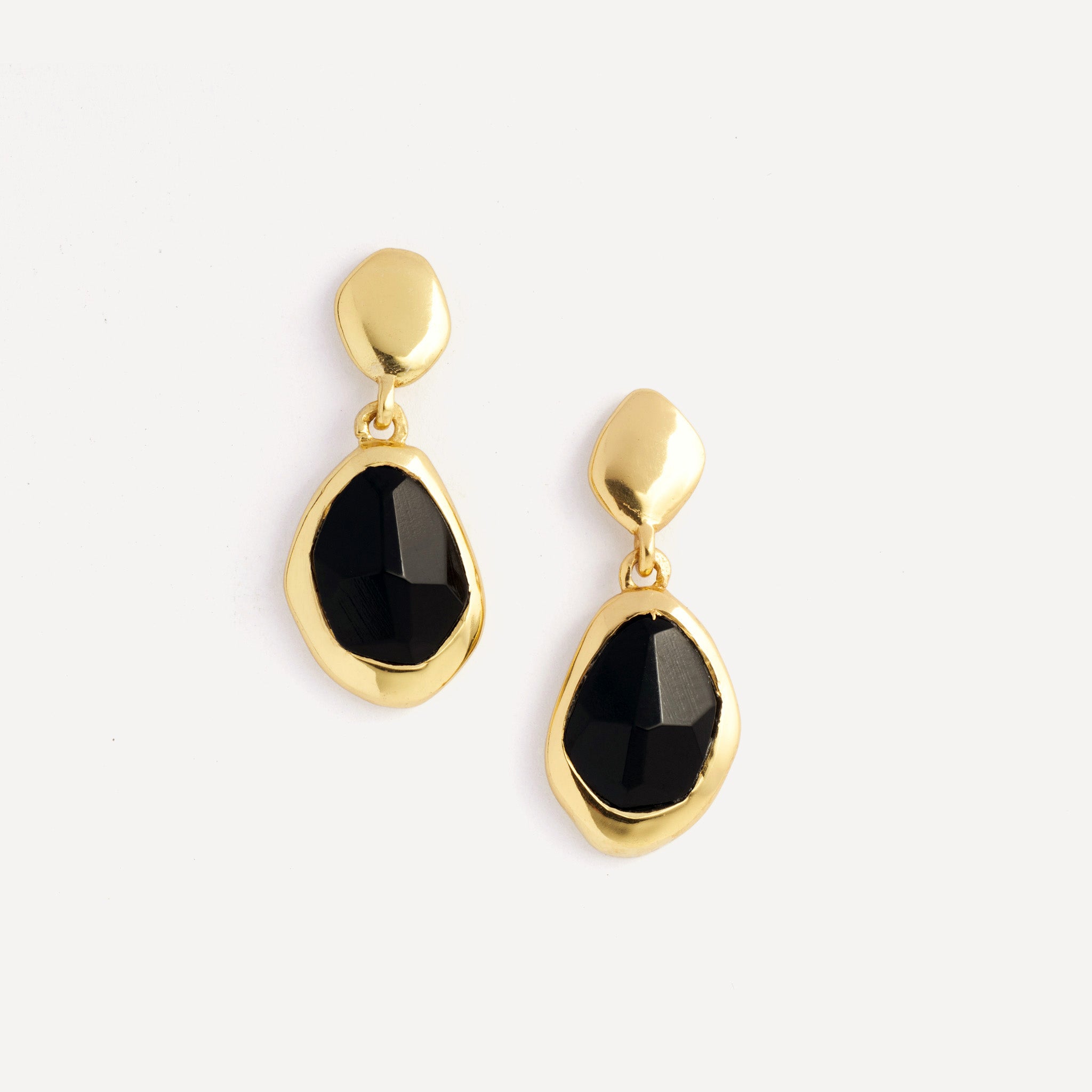 Stepping Stone Earrings in Black Onyx