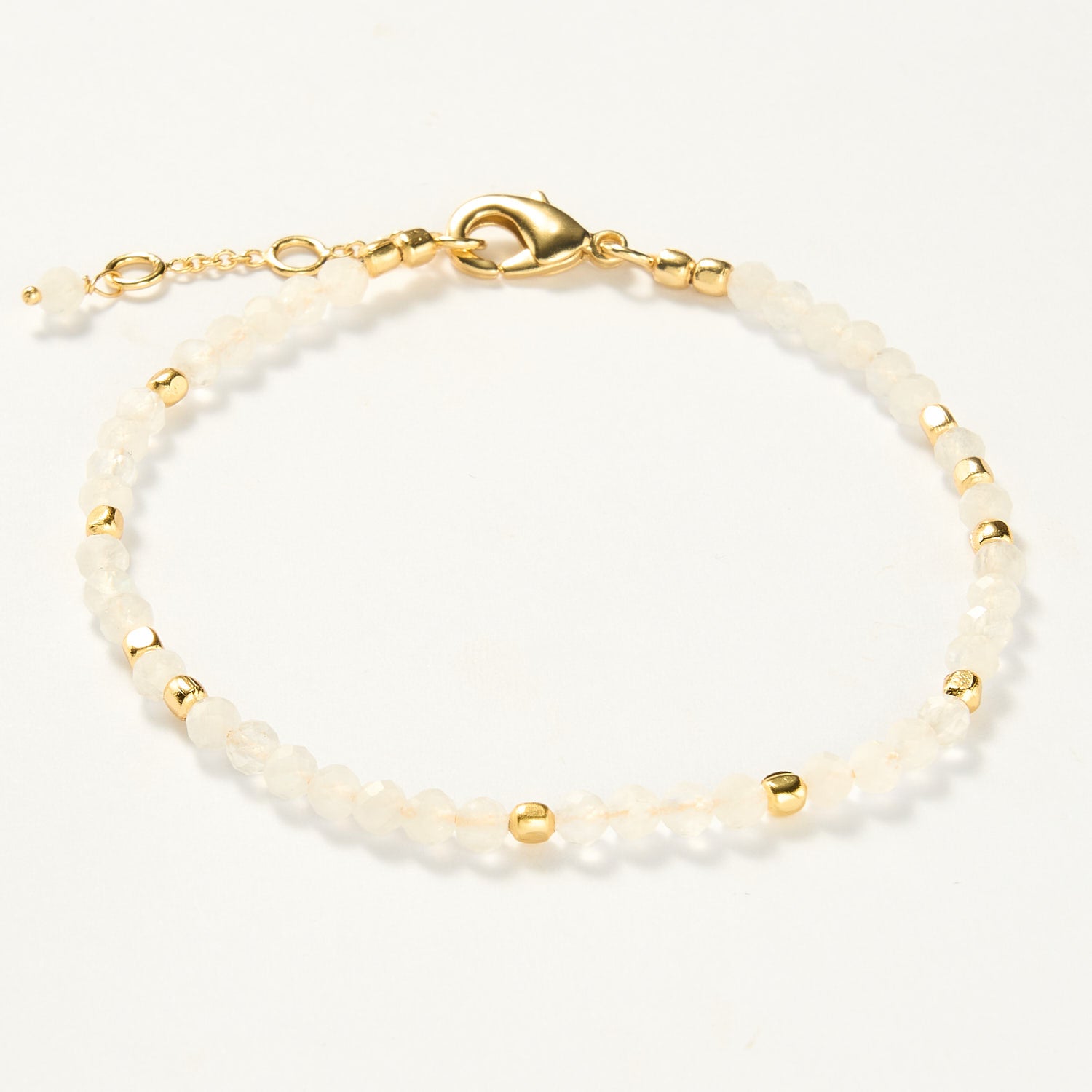 Bali beaded bracelet - Moonstone, Gold