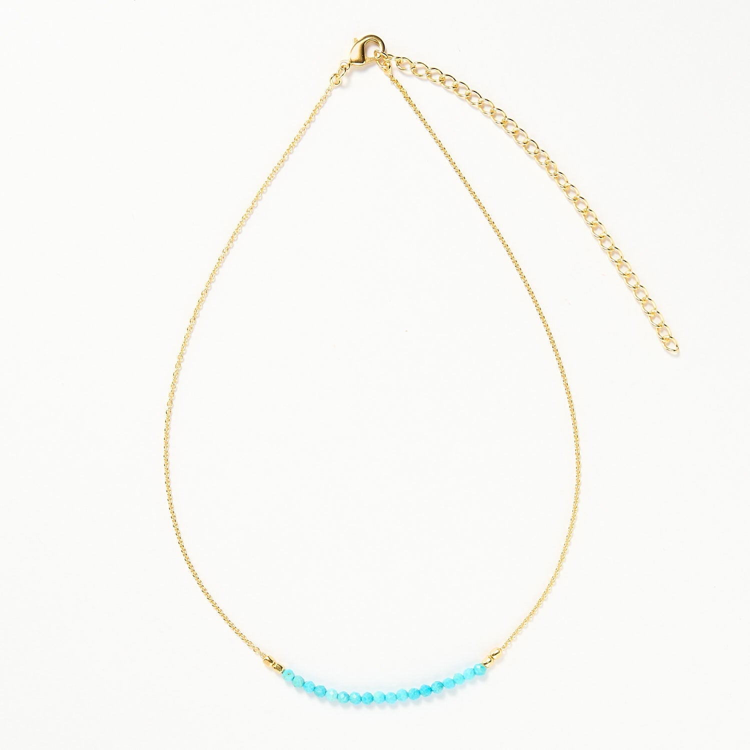 Koh Tao beaded necklace - Turquoise, Gold