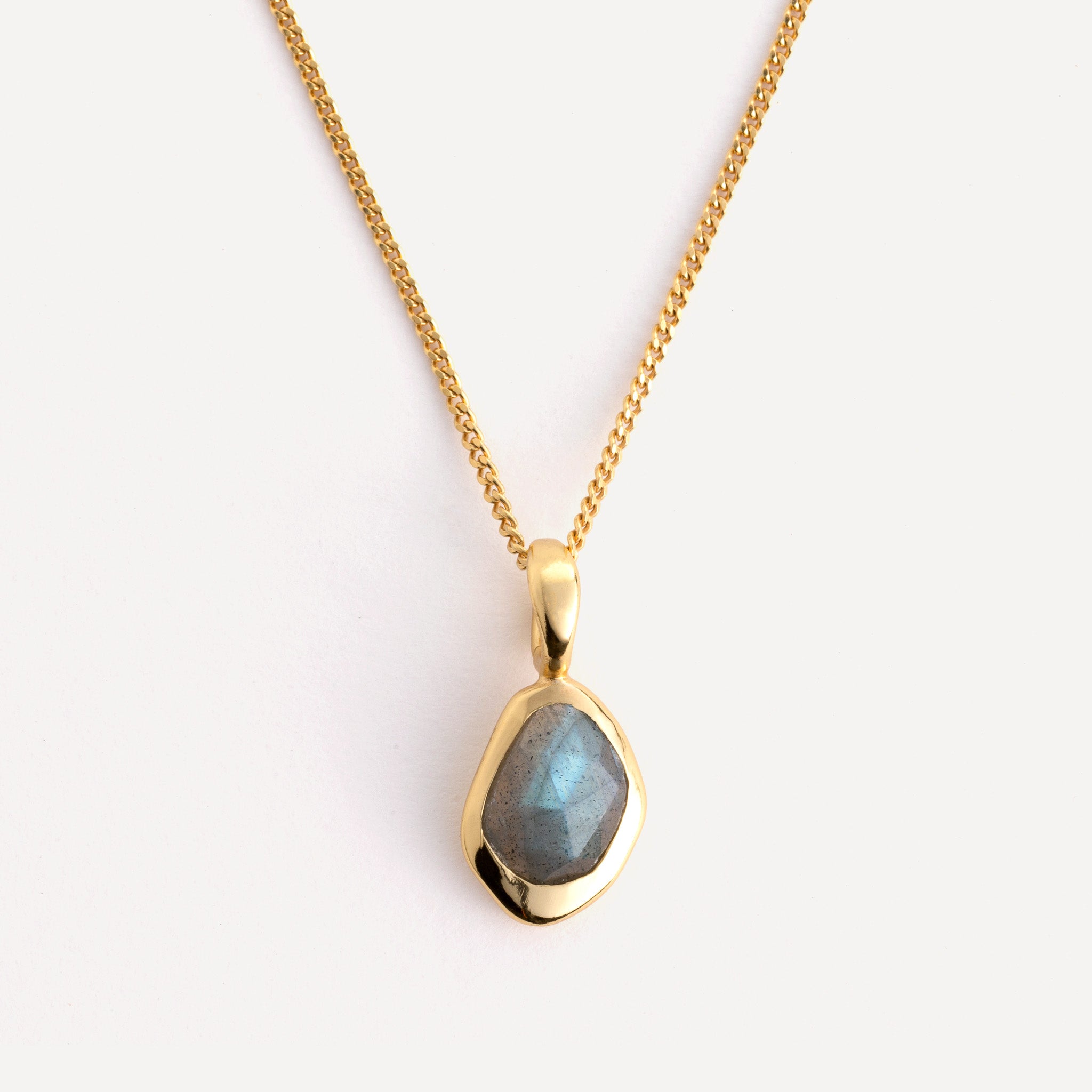 Pendant features a sparkling, handcut natural gemstone and is crafted from sterling silver or 18ct gold vermeil.