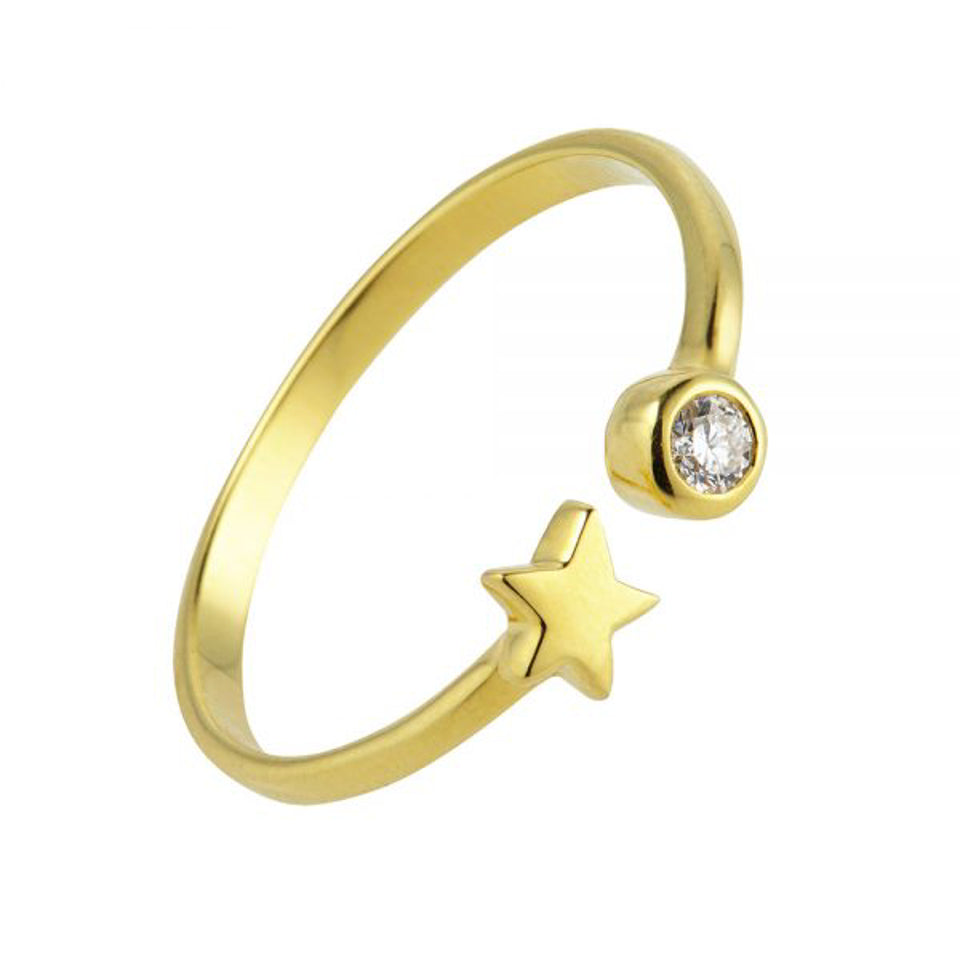Diamond Open Skies Star Ring in 9ct gold