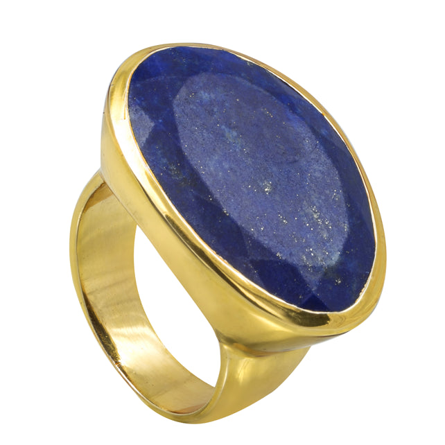 Boho Ring with Lapis Lazuli