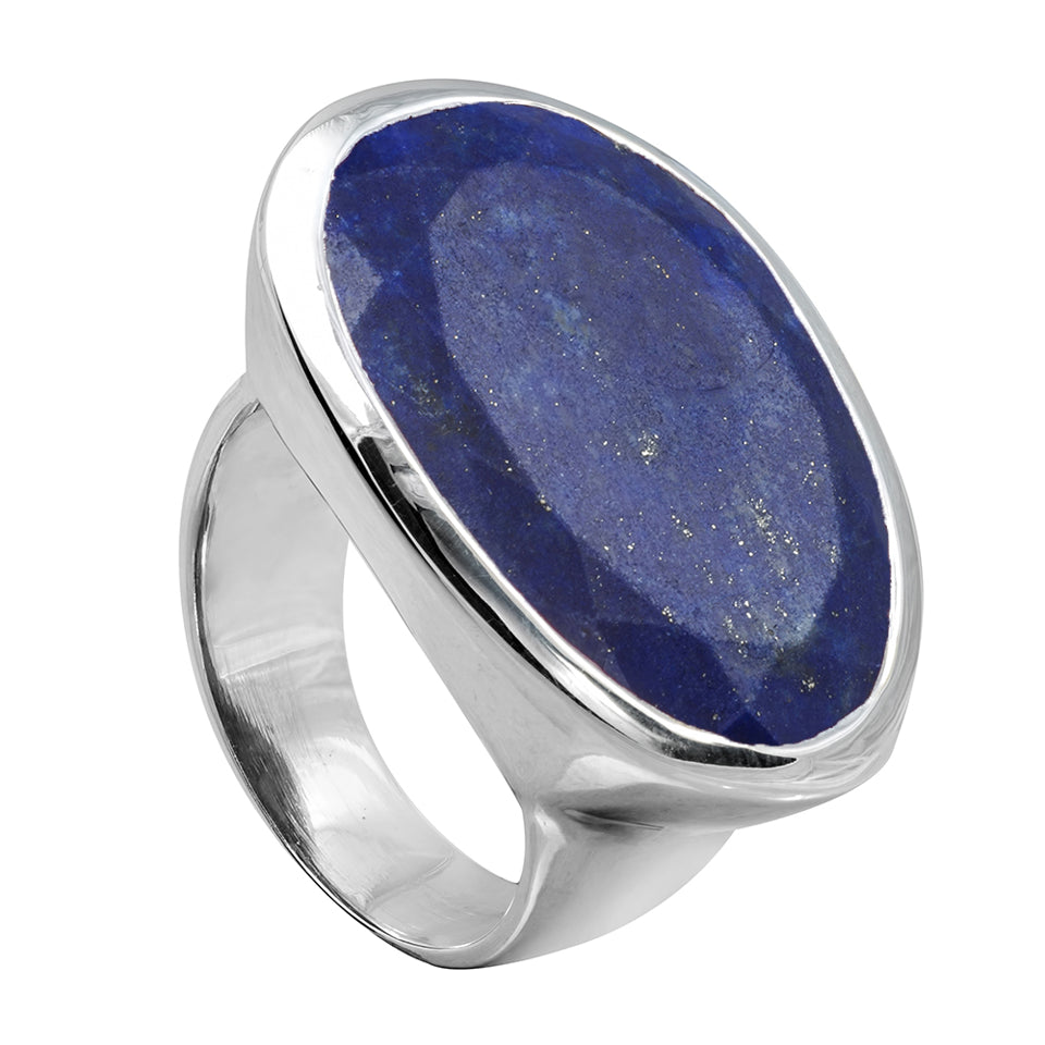 Boho Ring with Lapis Lazuli