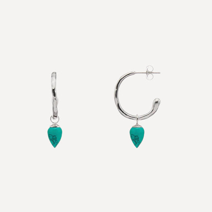 Relic Drop Charm Hoops