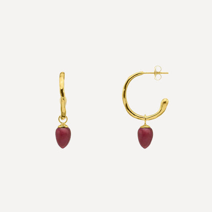 Relic Drop Charm Hoops