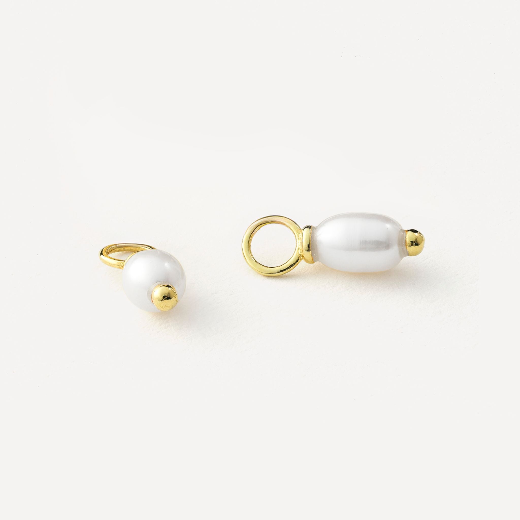 Mini Pearl Huggie Charms