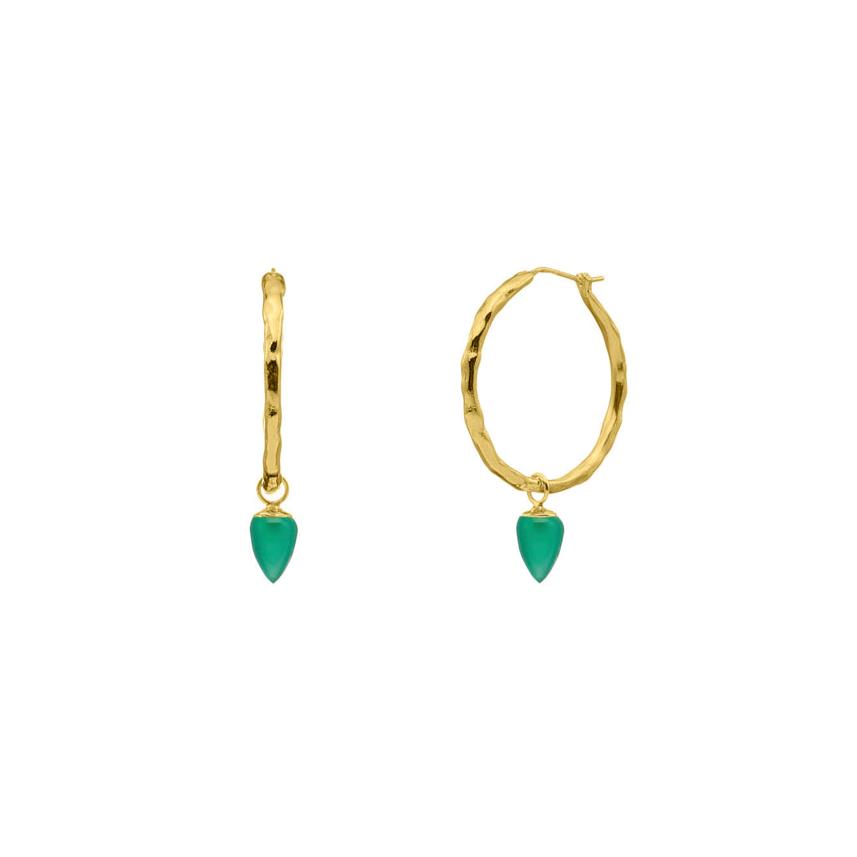 Relic Gemstone Hoops