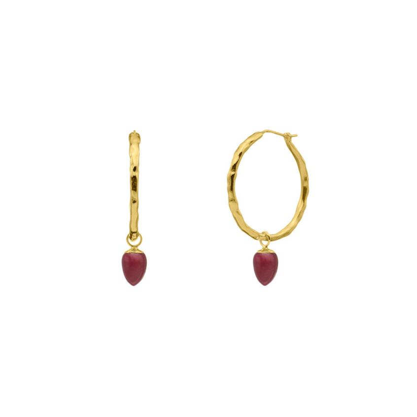 Relic Gemstone Hoops