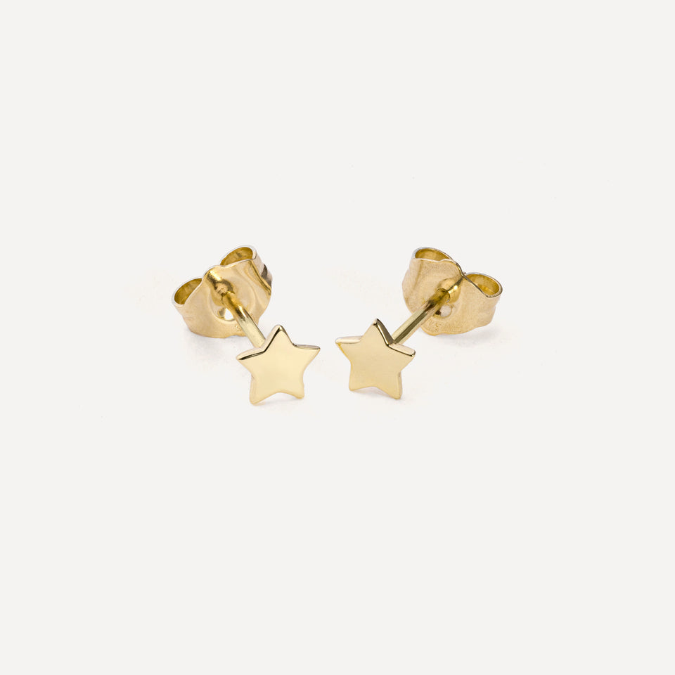 Lucky Star Studs in 9ct Gold