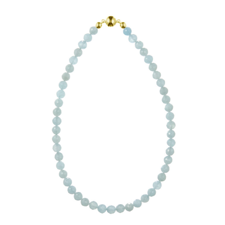 Aquamarine Magnetic Clasp Necklace