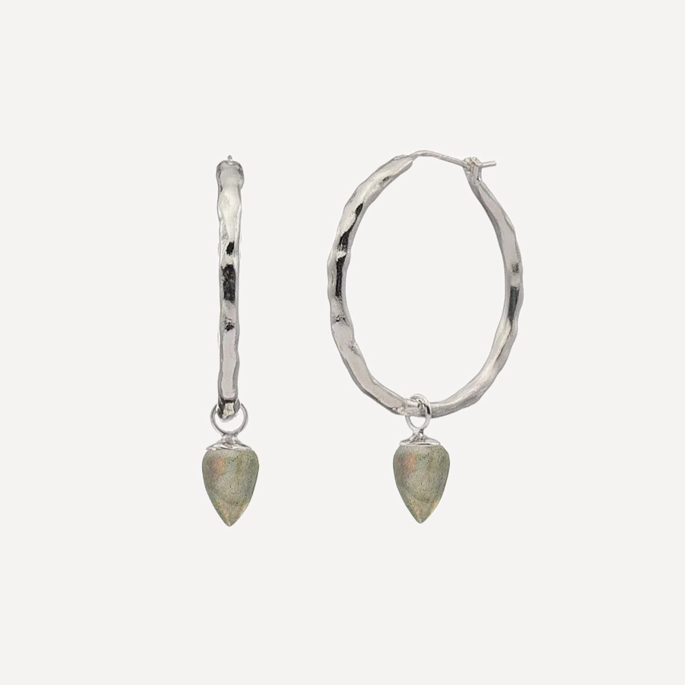 Relic Gemstone Hoops with Labradorite