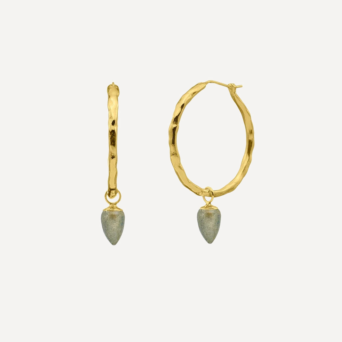 Relic Gemstone Hoops with Labradorite