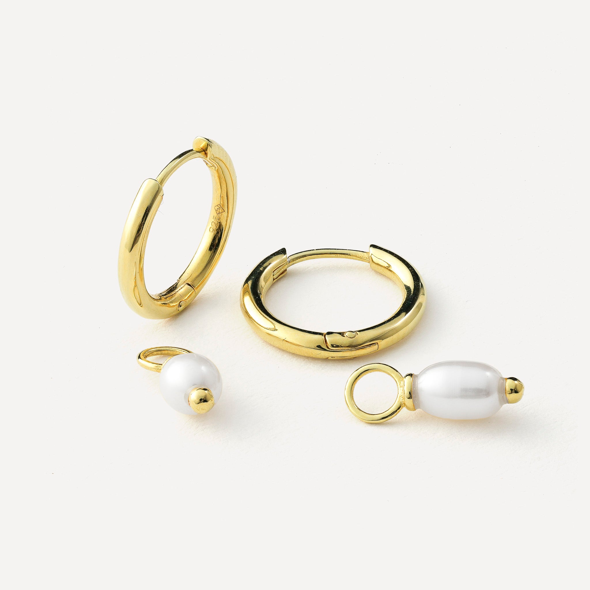 Essential Huggies with Mini Pearl Charms