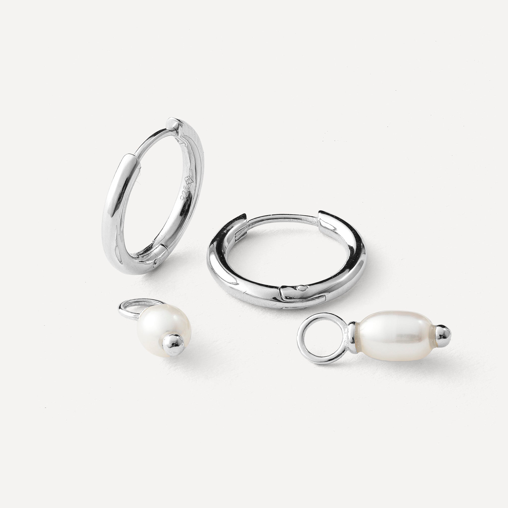 Essential Huggies with Mini Pearl Charms