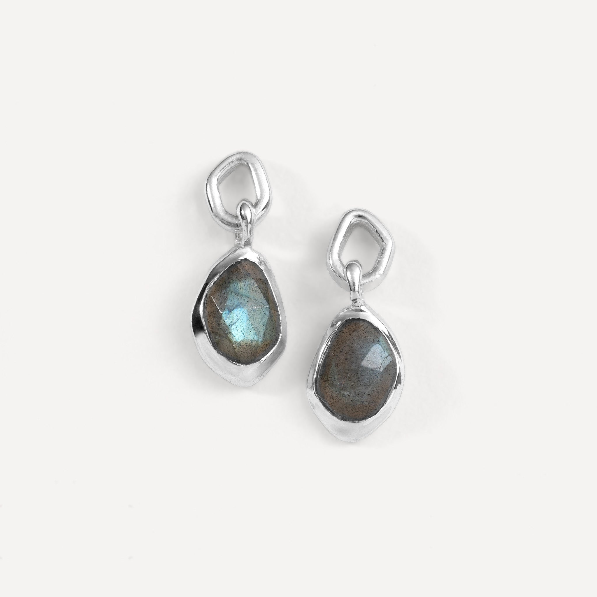 Earring features a sparkling, handcut natural gemstone and is crafted from sterling silver or 18ct gold vermeil.