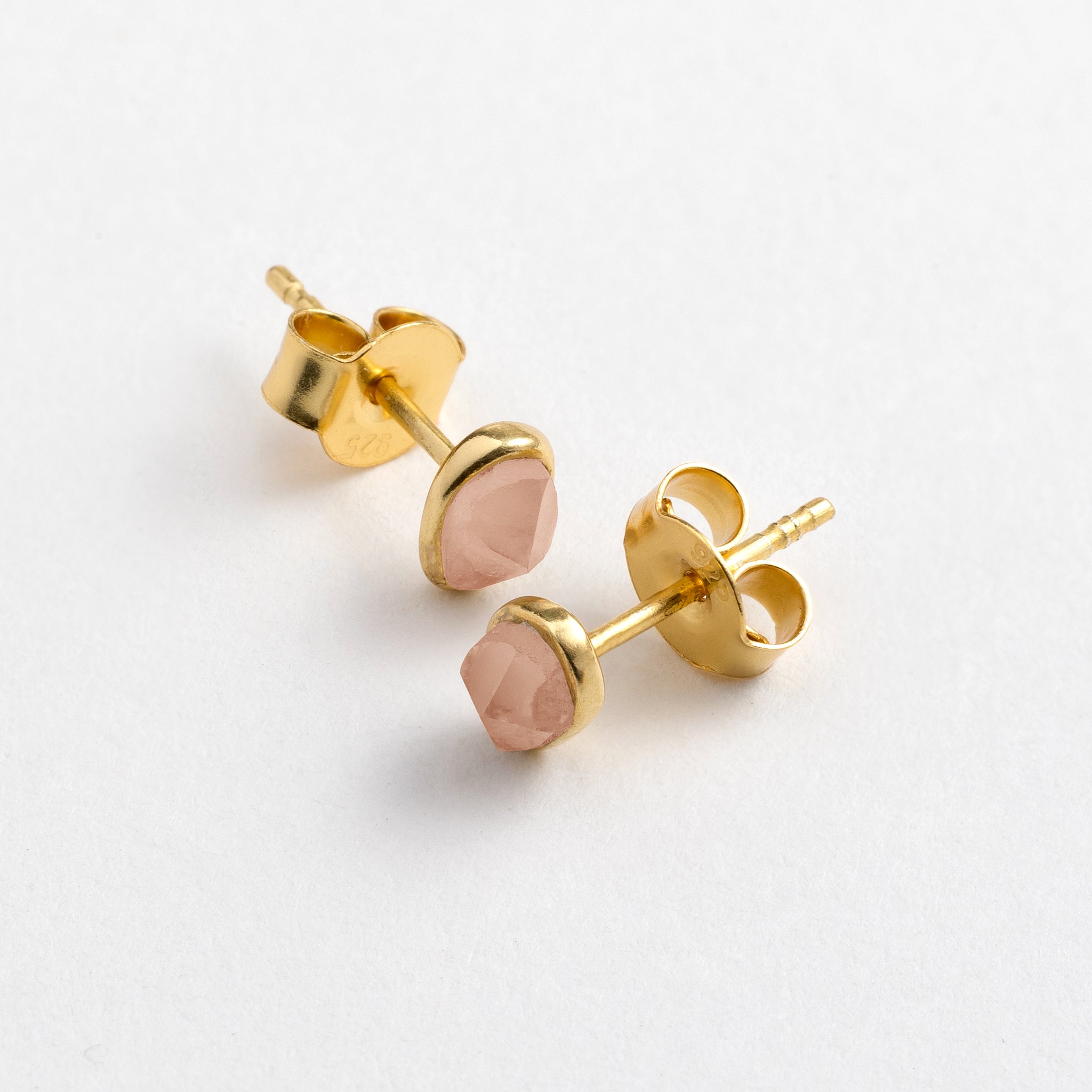 Stud features a sparkling, handcut natural gemstone and is crafted from sterling silver or 18ct gold vermeil.