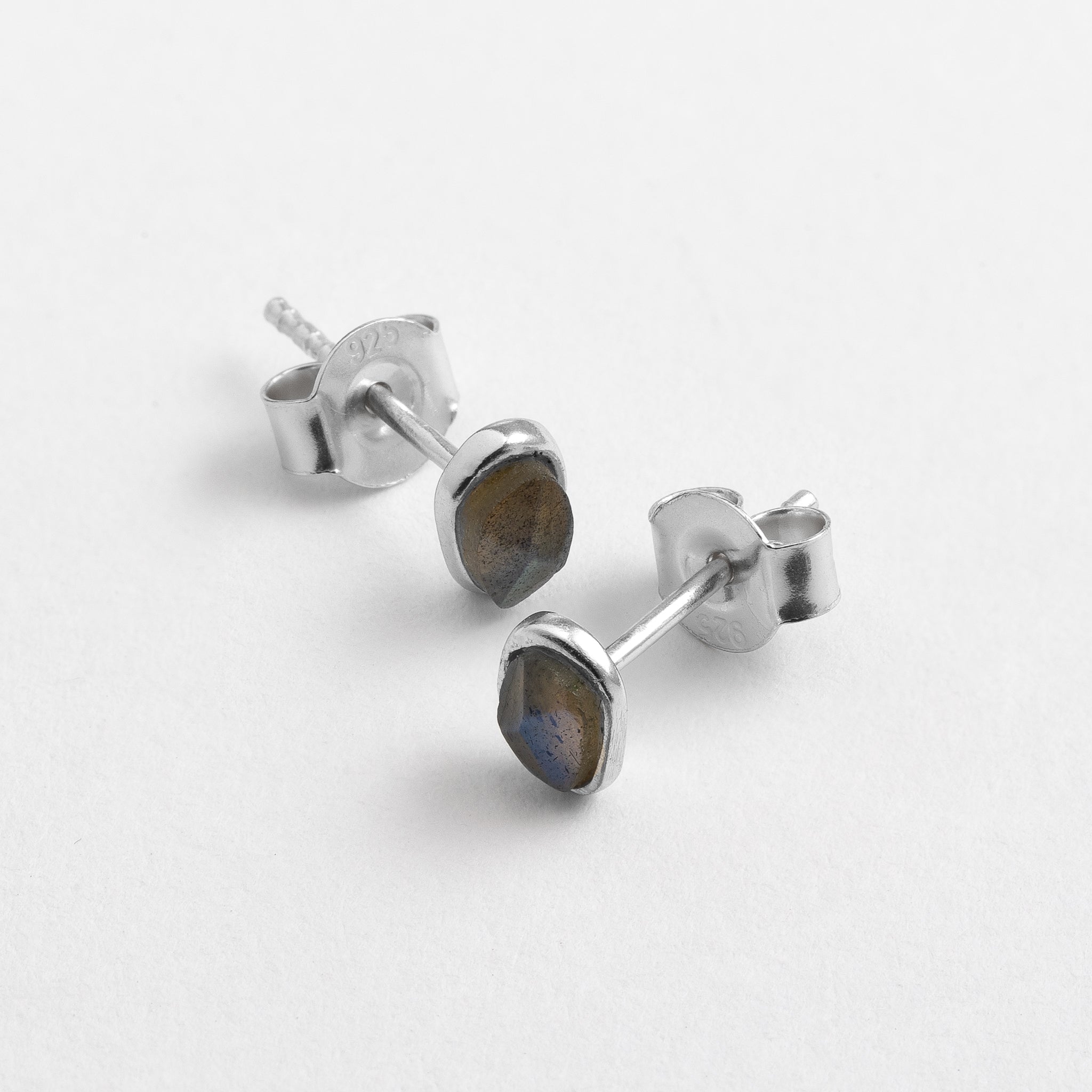 Stud features a sparkling, handcut natural gemstone and is crafted from sterling silver or 18ct gold vermeil.