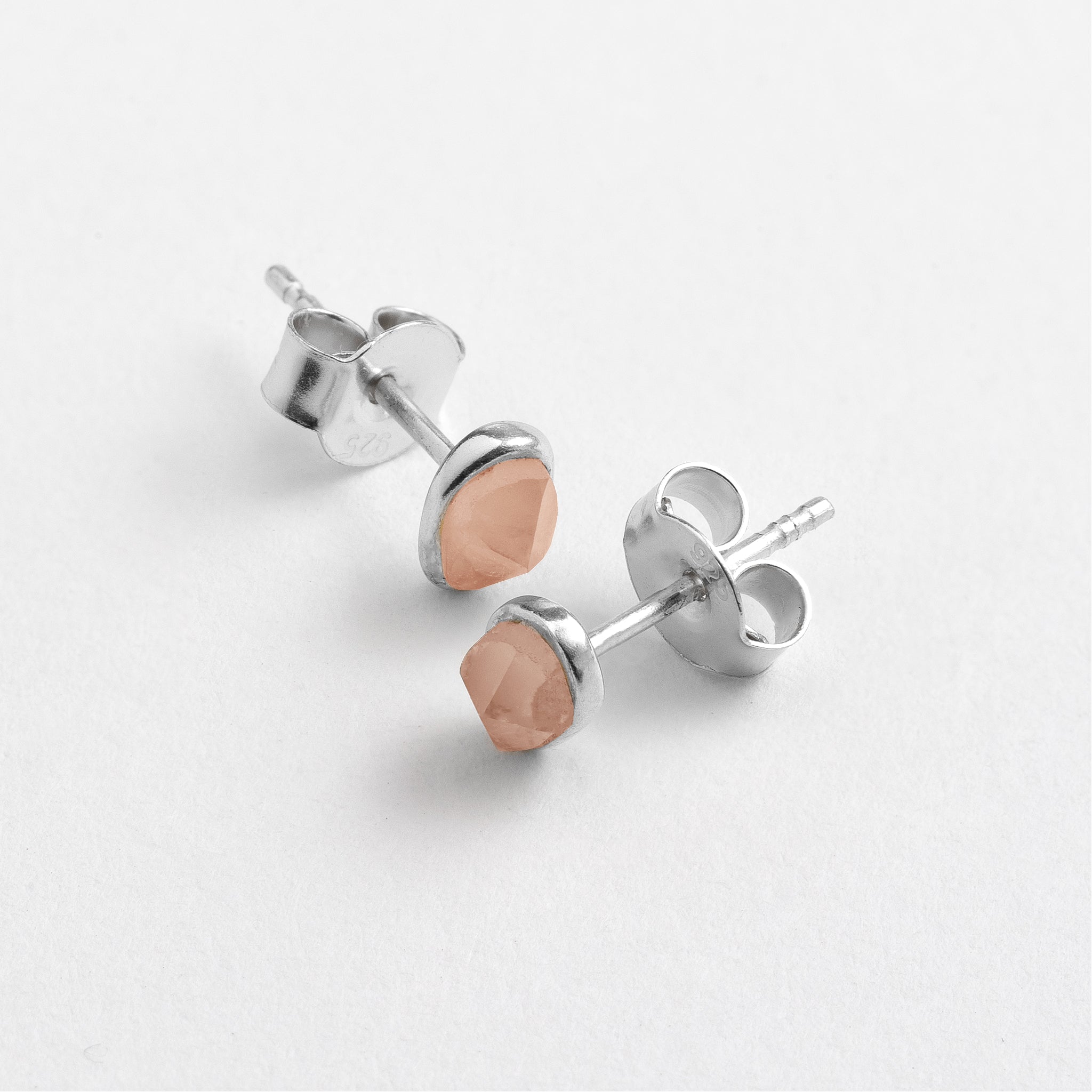 Stud features a sparkling, handcut natural gemstone and is crafted from sterling silver or 18ct gold vermeil.