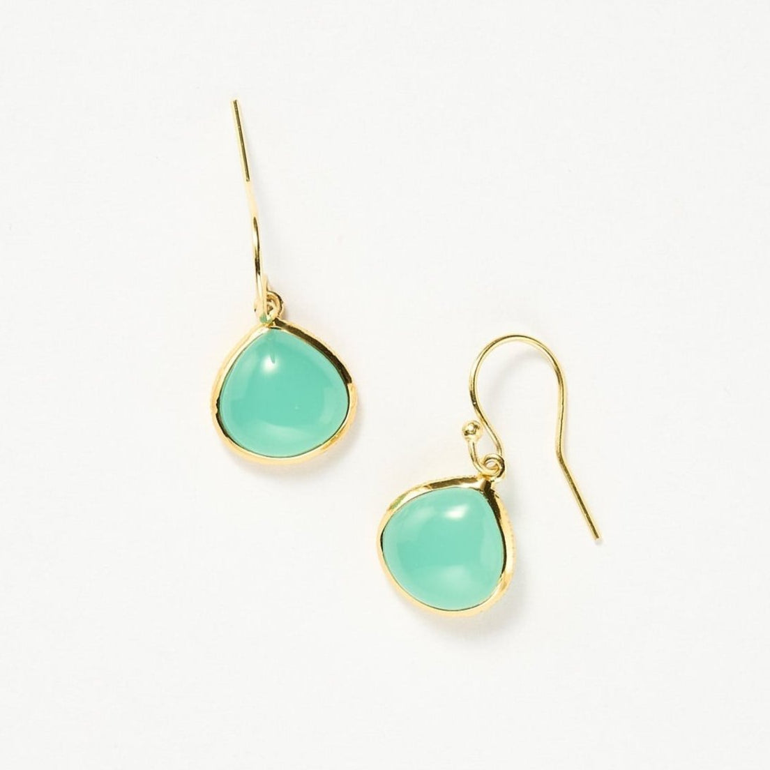Maldives earrings - Aqua, Gold 