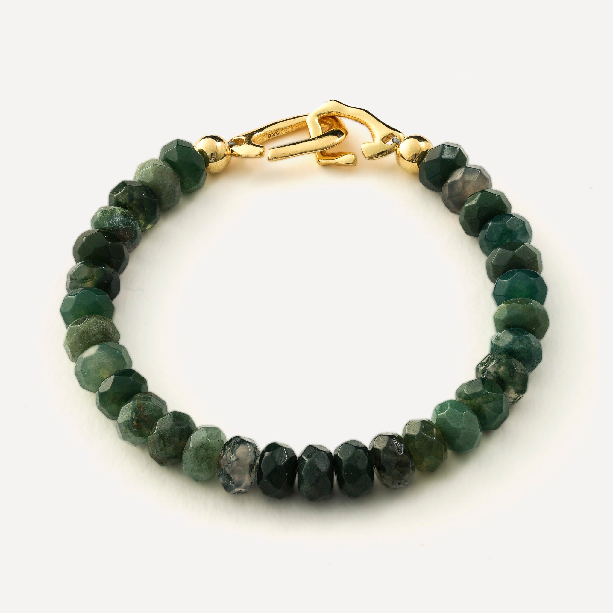 Moss Agate Gemstone Bracelet