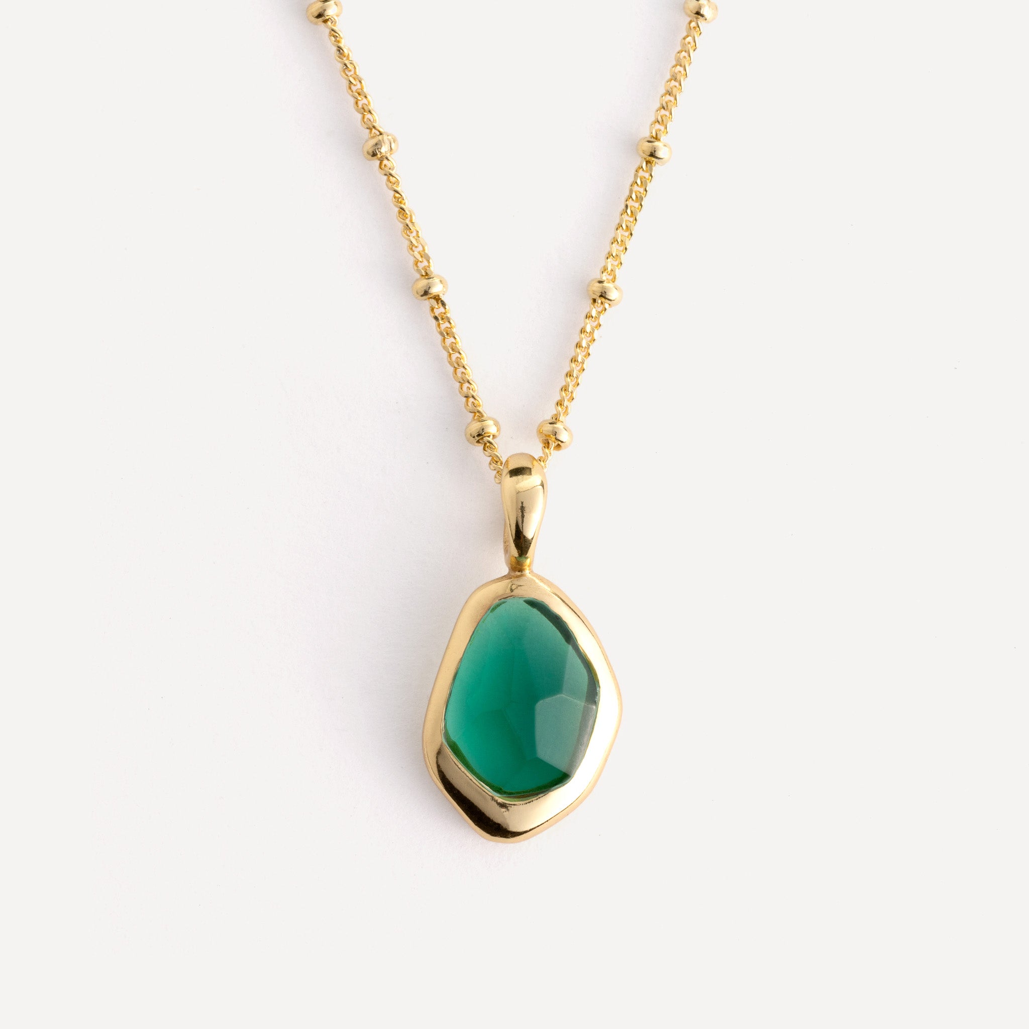 Pendant features a sparkling, handcut natural gemstone and is crafted from sterling silver or 18ct gold vermeil.