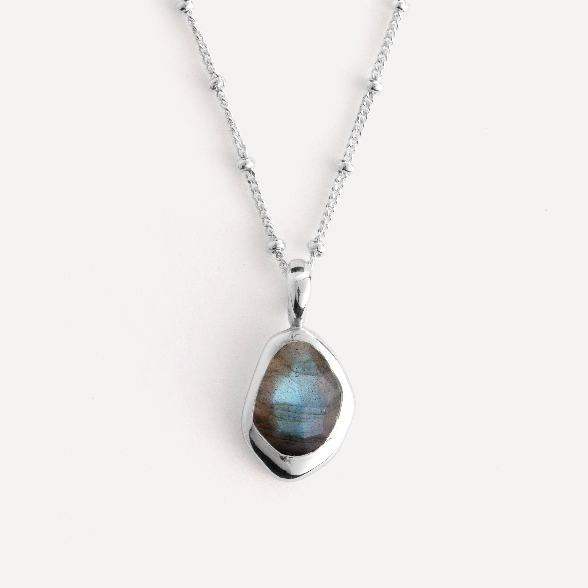 Pendant features a sparkling, handcut natural gemstone and is crafted from sterling silver or 18ct gold vermeil.