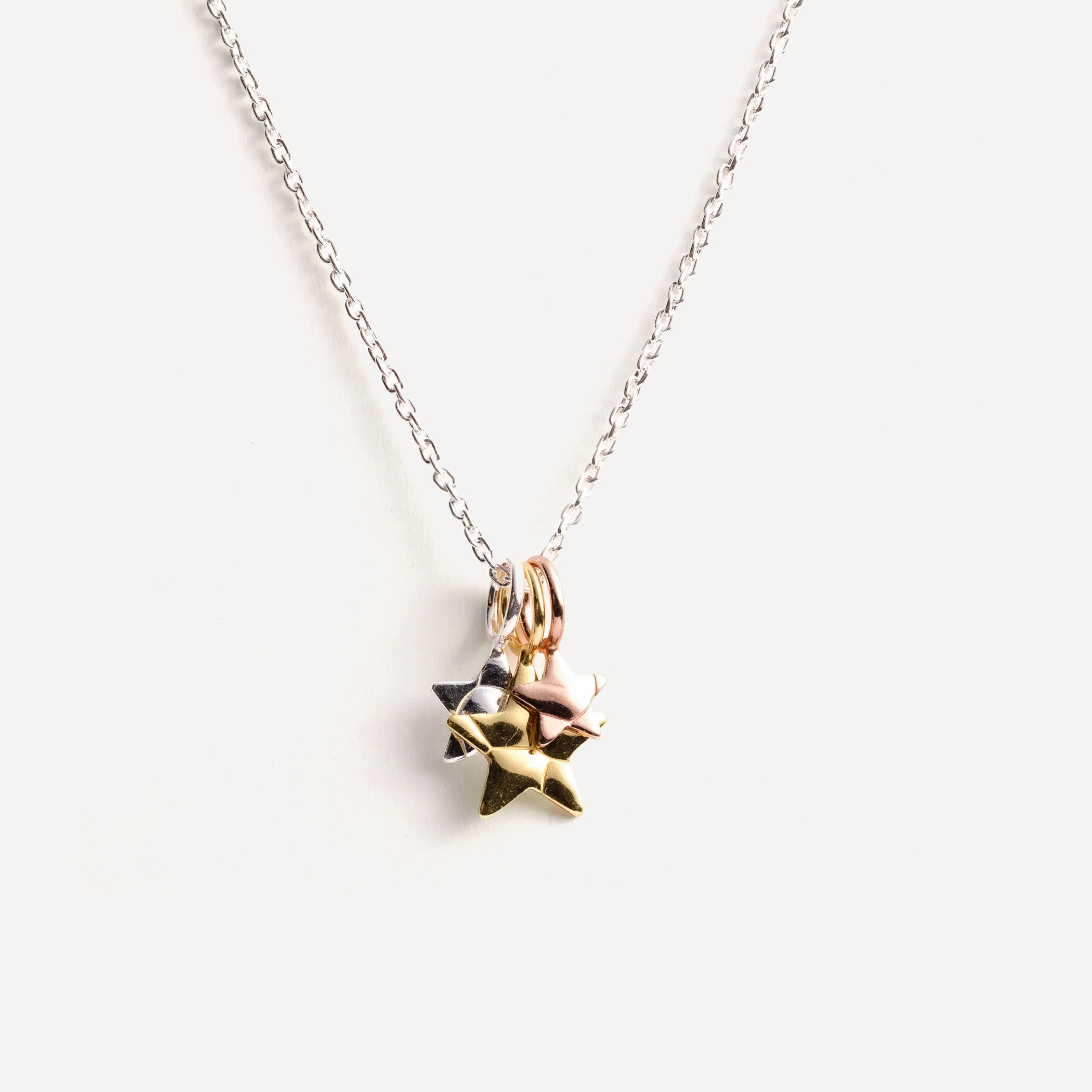 Three Little Star Pendant Necklace