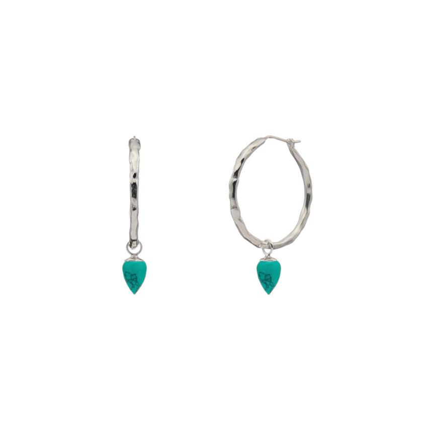 Relic Gemstone Hoops