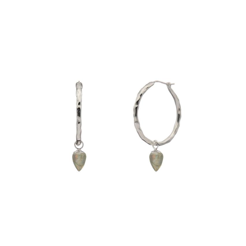 Relic Gemstone Hoops