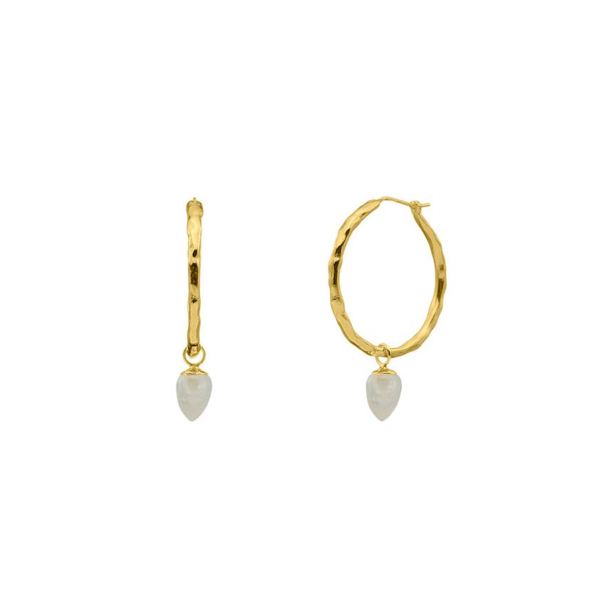 Relic Gemstone Hoops