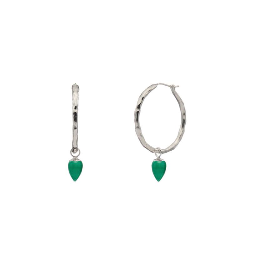 Relic Gemstone Hoops