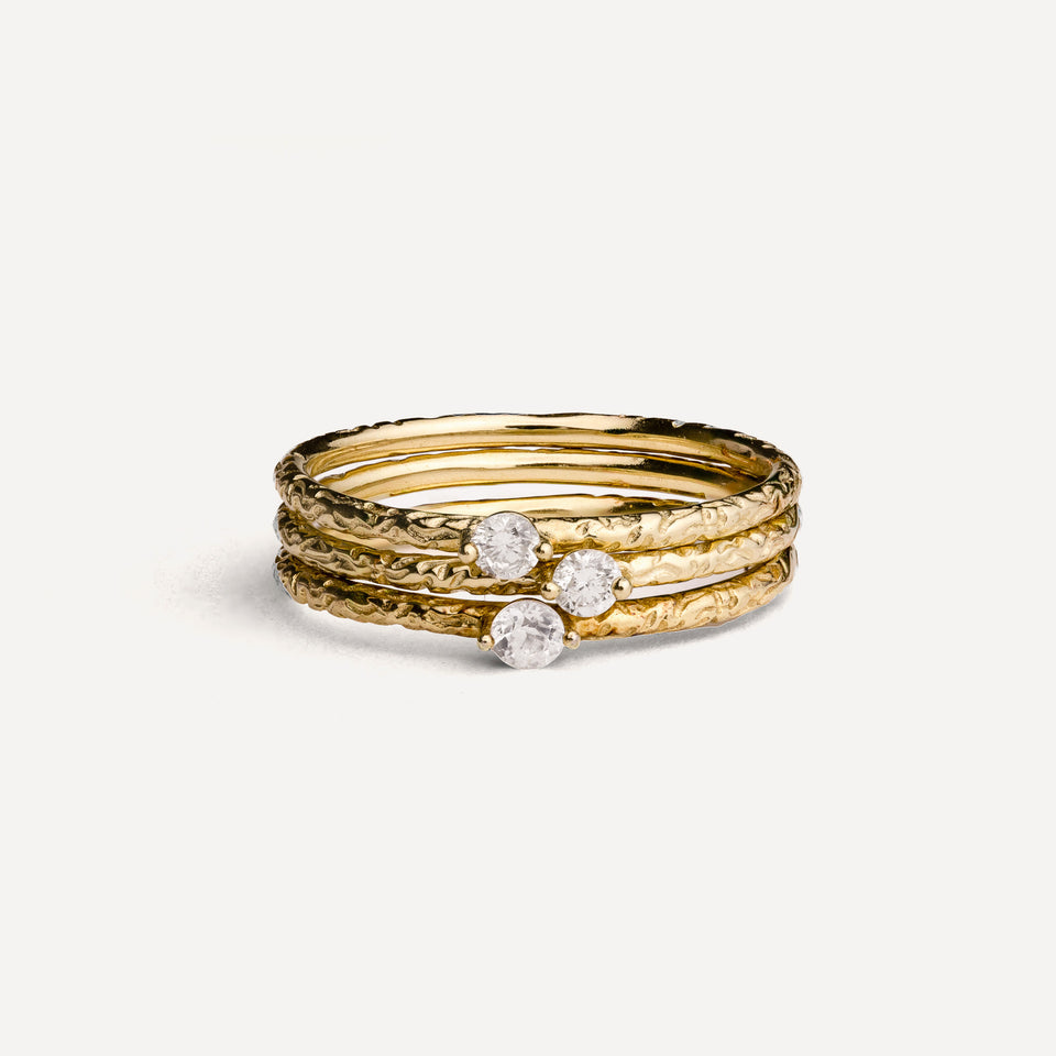 Icon 9ct & Diamond Trio Ring