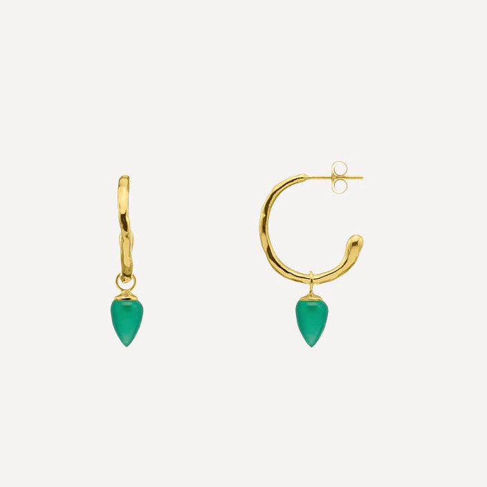 Relic Drop Charm Hoops