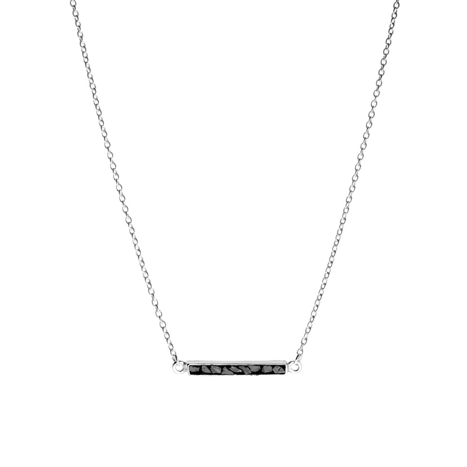 Black Diamond Bar Necklace