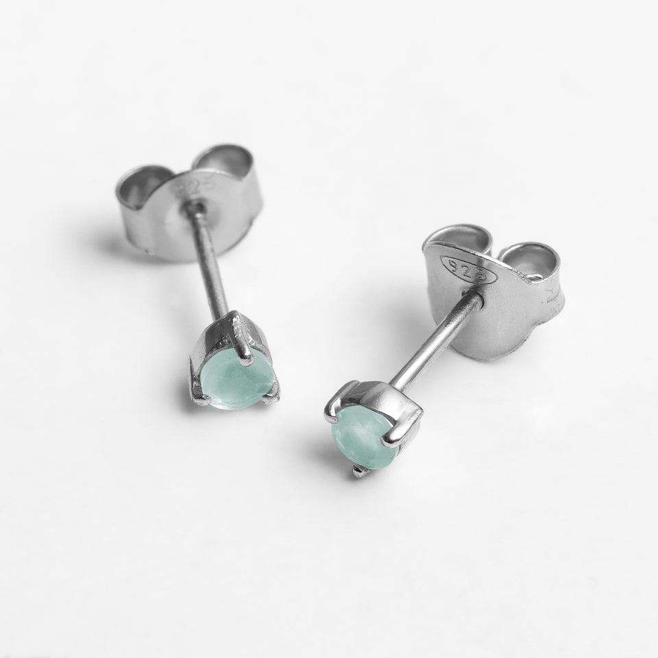 Tiny Gemstone Studs