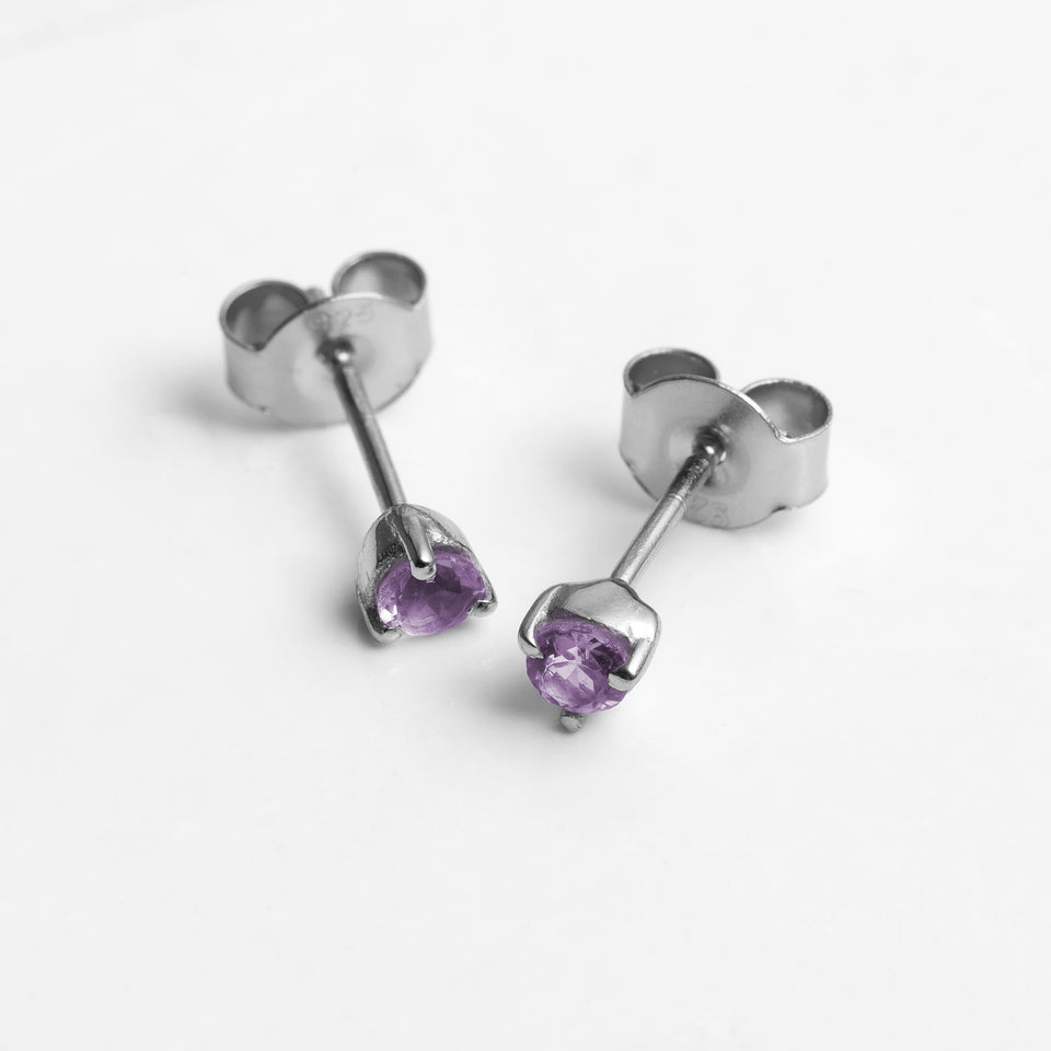 Tiny Gemstone Studs