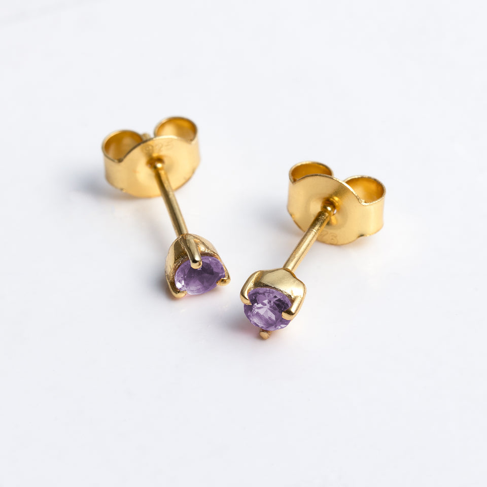 Tiny Gemstone Studs