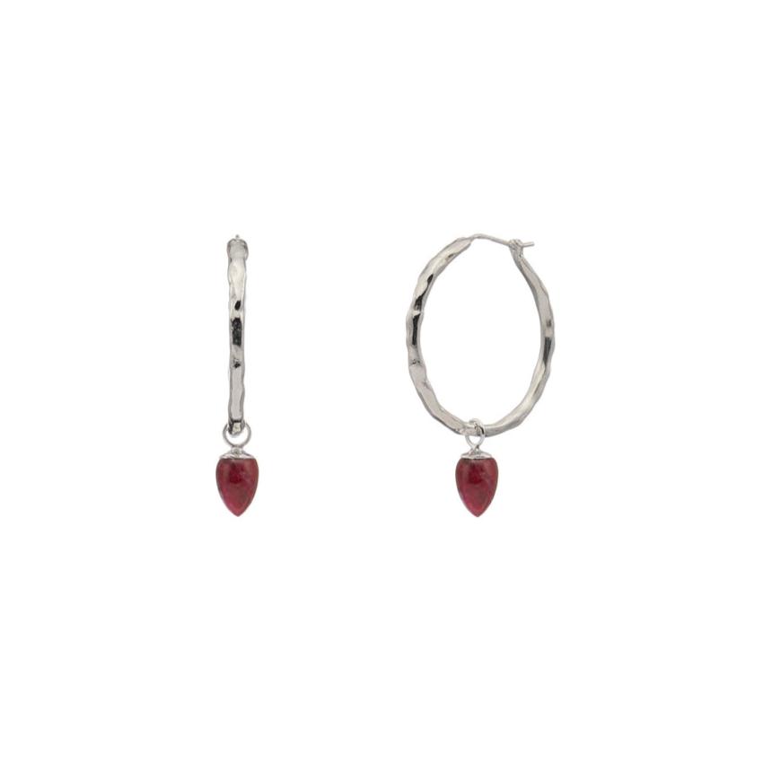 Relic Gemstone Hoops