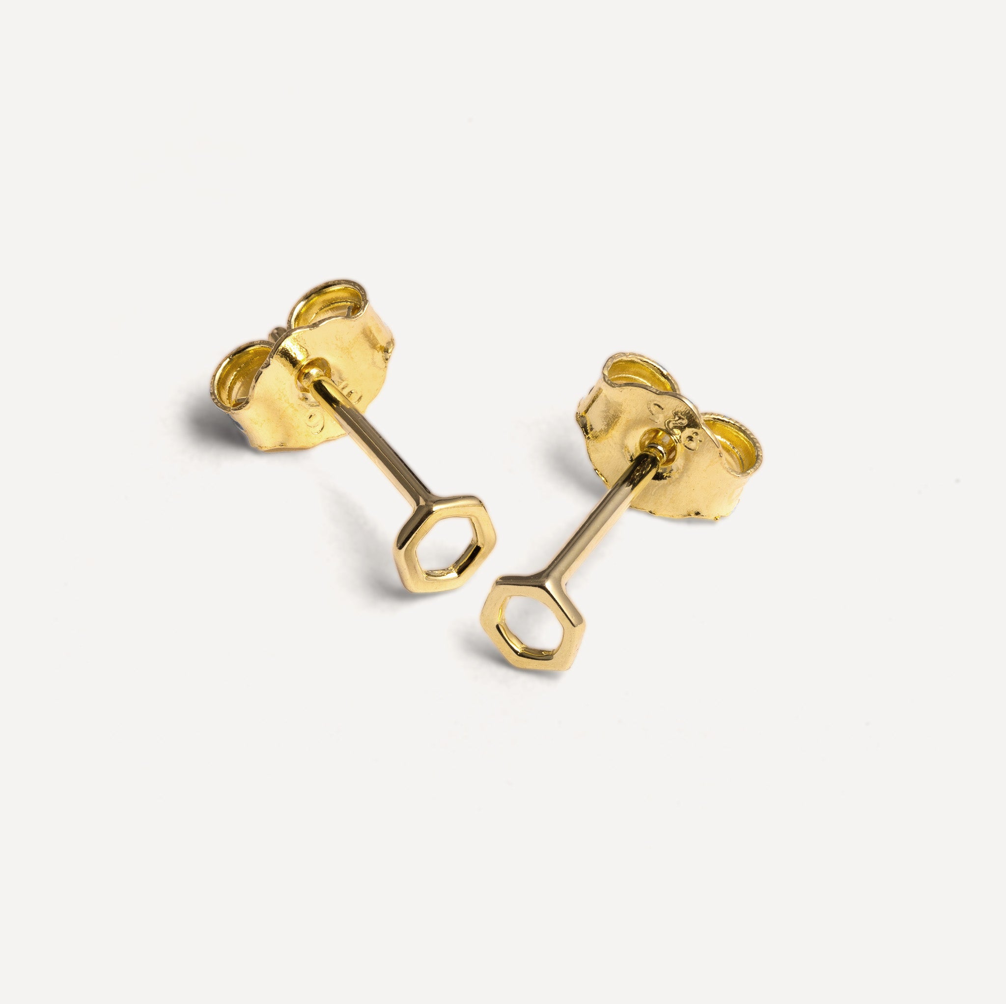 Icon 9ct Hexagon Studs