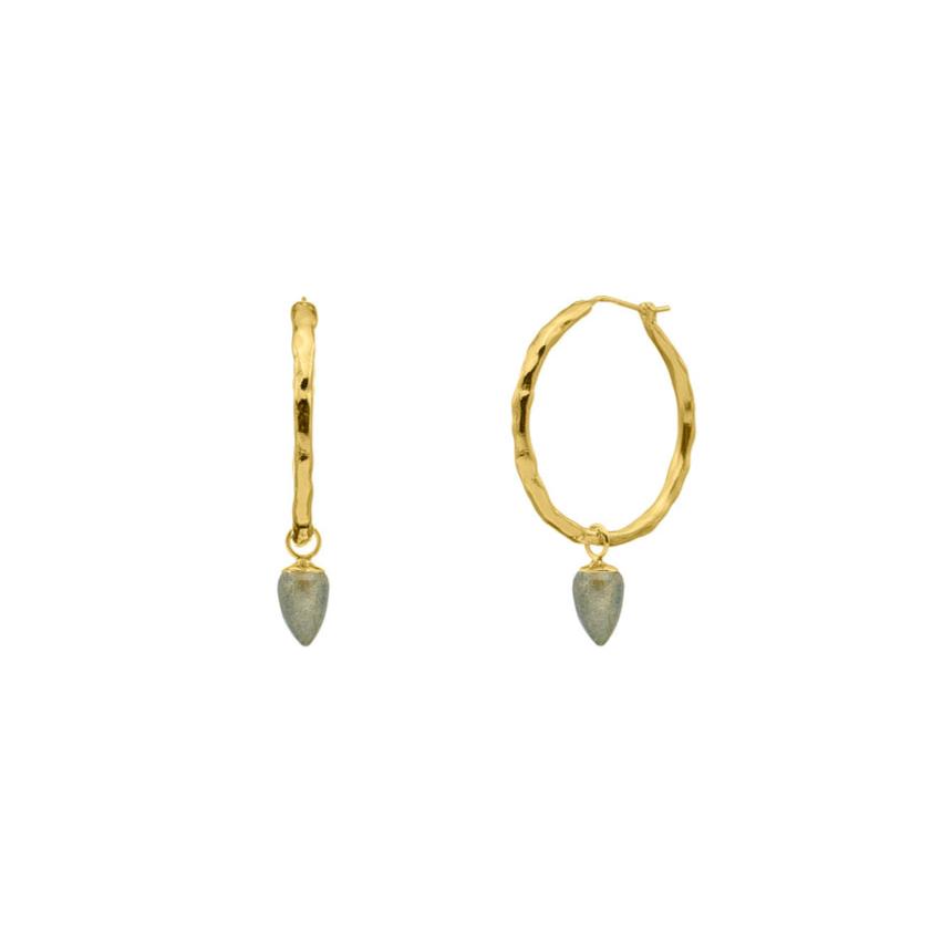 Relic Gemstone Hoops