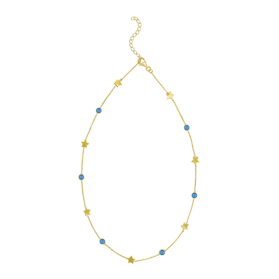 Star Cluster Necklace with Iolite