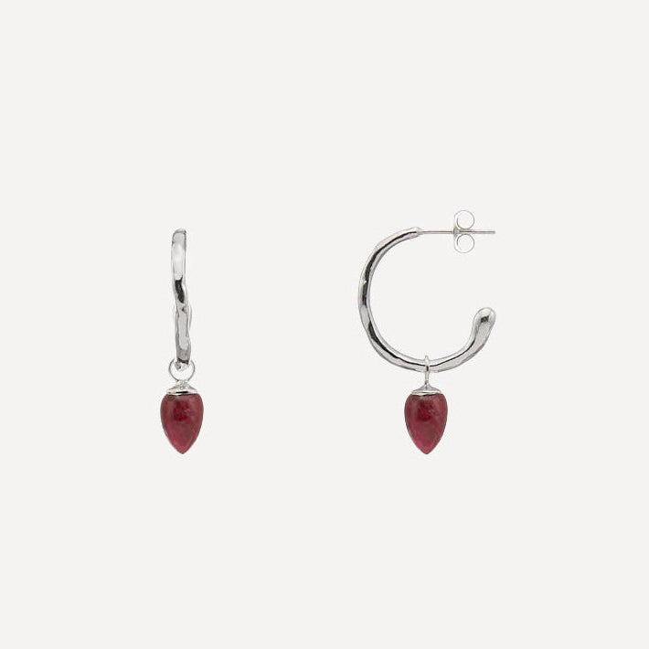 Relic Drop Charm Hoops