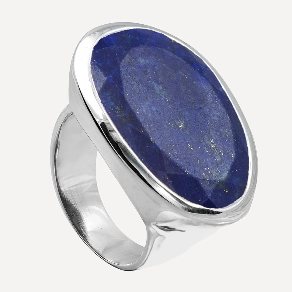Boho Ring with Lapis Lazuli