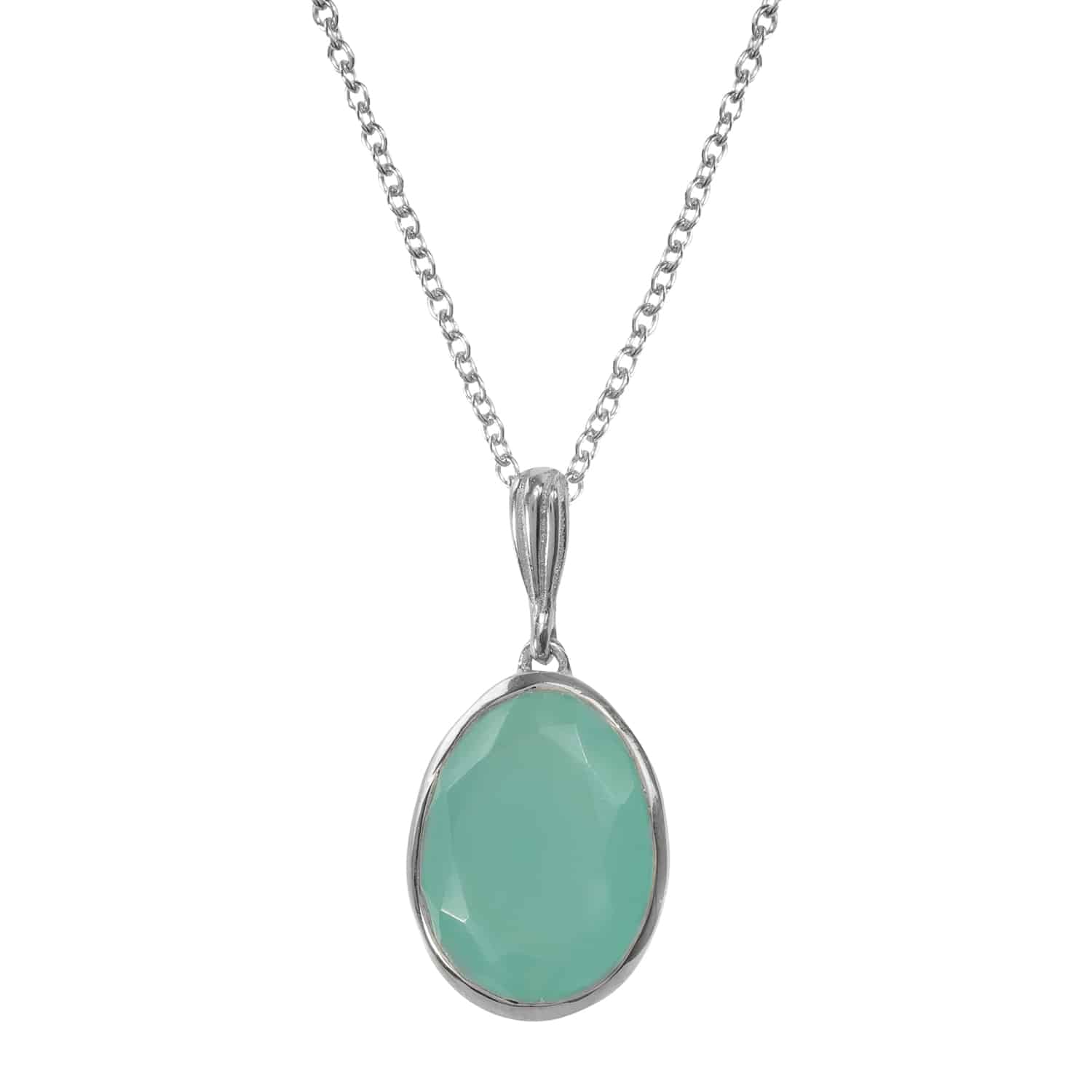 Silver and Aqua Chalcedony