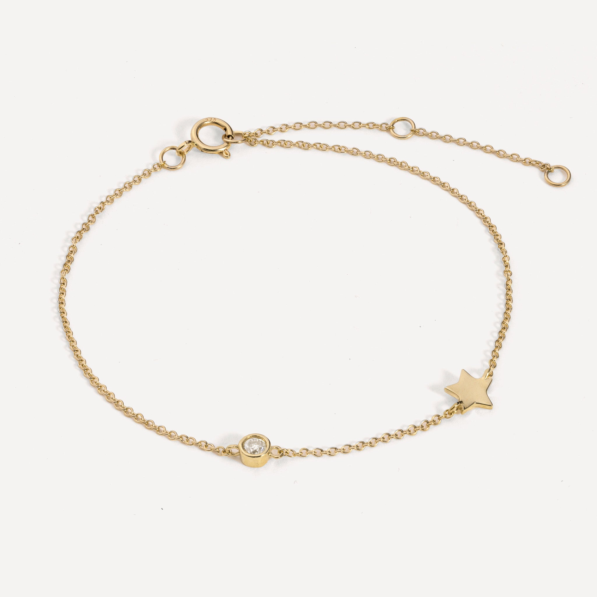 Diamond Shooting Star Bracelet in 9kt gold