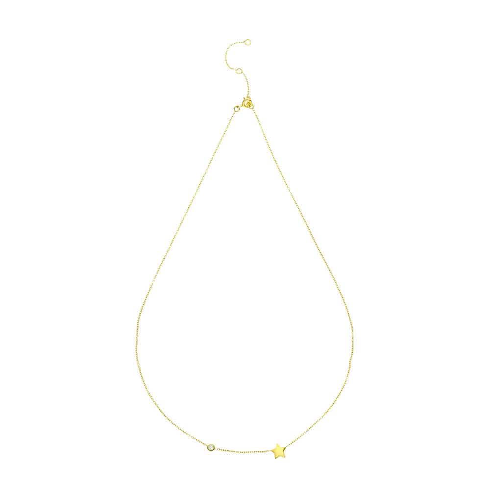 Diamond Shooting Star Necklace in 9kt gold